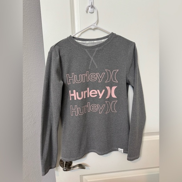 Hurley Tops - Hurley Heather Gray Long Sleeve Women’s Tee